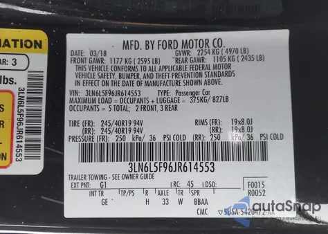 2018 Lincoln Mkz Reserve from USA, damaged, VIN 3LN6L5F96JR614553